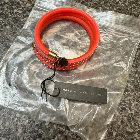 Marc By Marc Jacobs Orange Bracelet with Gold Accents - Picture 1 of 4